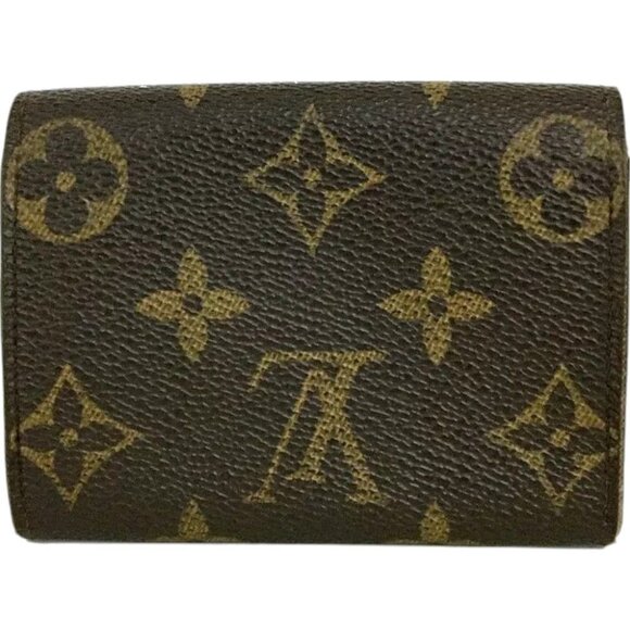 186152BO (L1) Louis Vuitton Wallet Coin Case Porte Monnaie Plat Brown Monogram - Picture 2 of 9
